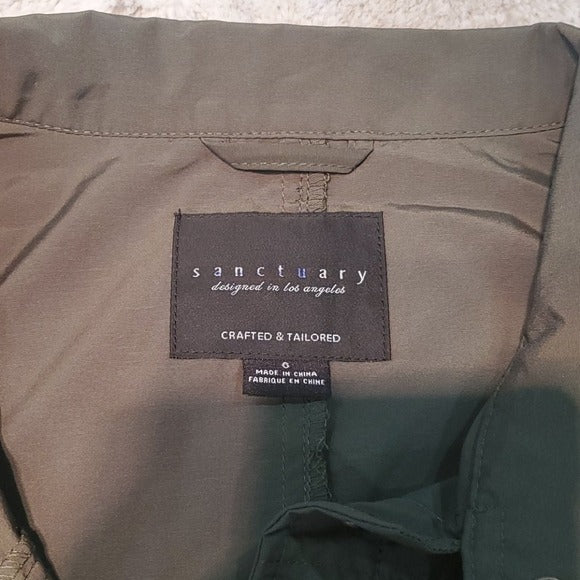 Sanctuary Green Anorak Button Utility Jacket Size S