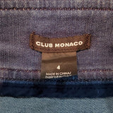 Club Monaco Blue Jean Skirt With Black Buttons Size 4