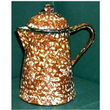 Stangl Pottery Town and Country Spongeware Lidded Coffee Pot
