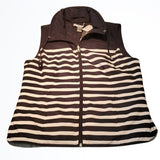 NWT Christopher & Banks Striped Outdoor Vest Size M
